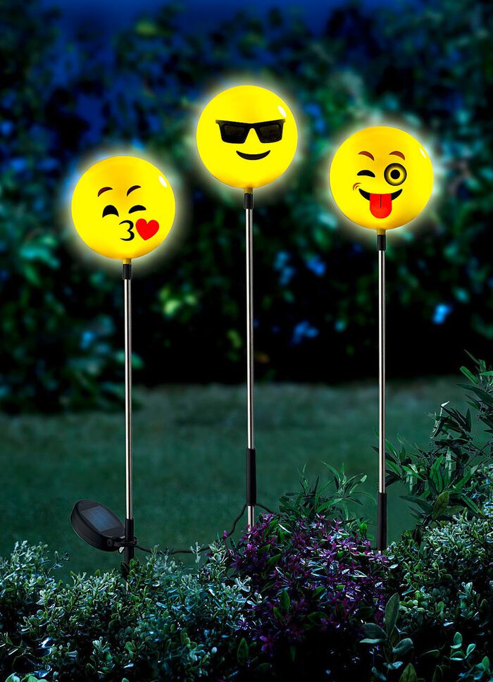 Solarlampen Happy Face, set van 3 