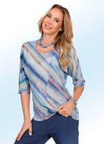 Shirt met driekwart-vleermuismouwen 