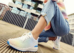 Rieker sneakers met regenboog kleurverloop WIT-MULTICOLOR
