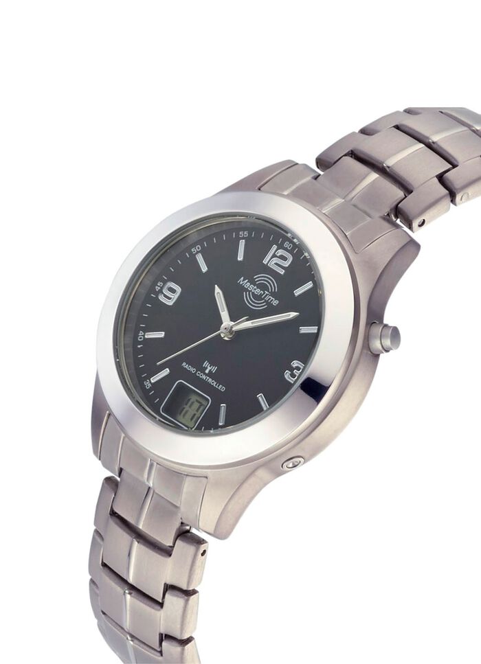 Master Time radiogestuurd dameshorloge gemaakt van titanium 