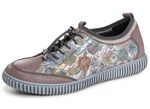 Gemini sneakers gemaakt van deels gebloemd rundleer TAUPE-MULTICOLOR
