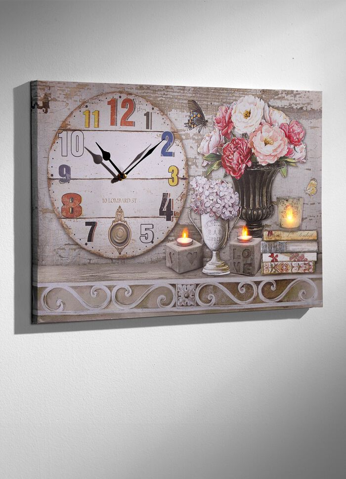 LED-afbeelding met werkende klok 