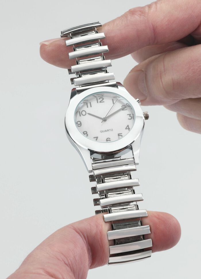 Horloge met stretchband 