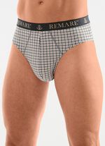 Verpakking van vijf slips met ruitjesmotief 