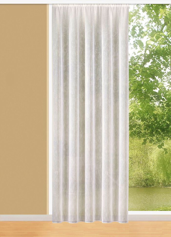 Vlamgarengordijn met automatische plooiband 