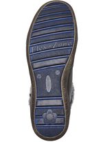 ELENA EDEN laarsje met grijze pluche kraag ZWART-GRIJS