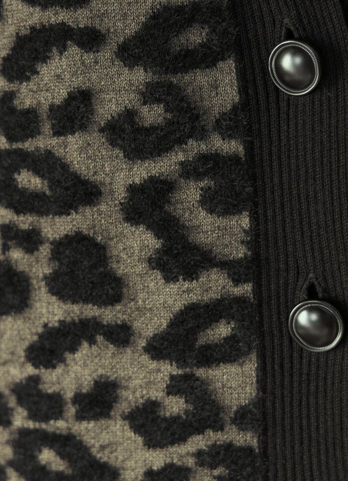 Cardigan met hoogwaardig harig effectgaren 