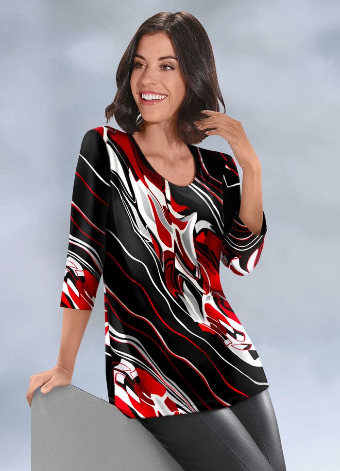 Shirt met 3/4-mouwen 