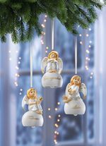 Belhanger met engel WITGOUD