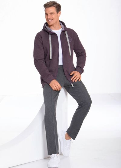 Sweatjack met capuchon in 2 kleuren 