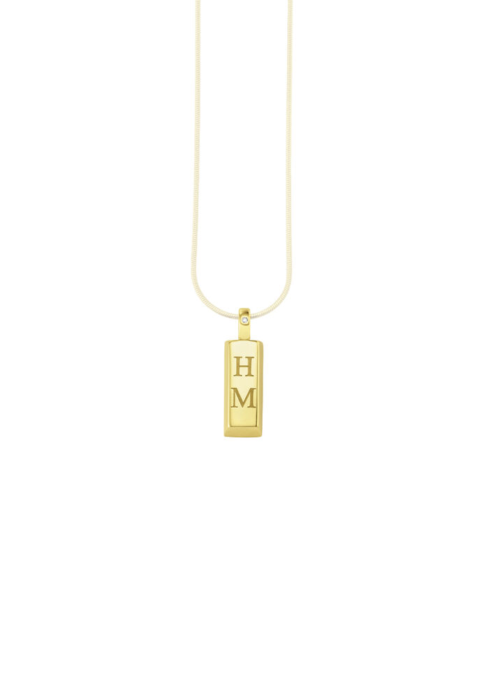 Graveerbare gouden staafhanger 