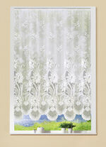 Bloemenvitrage met automatische plooiband 1:3 