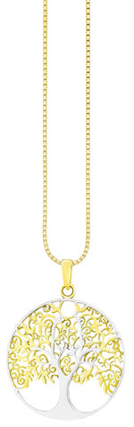 Zilveren levensboom hanger 