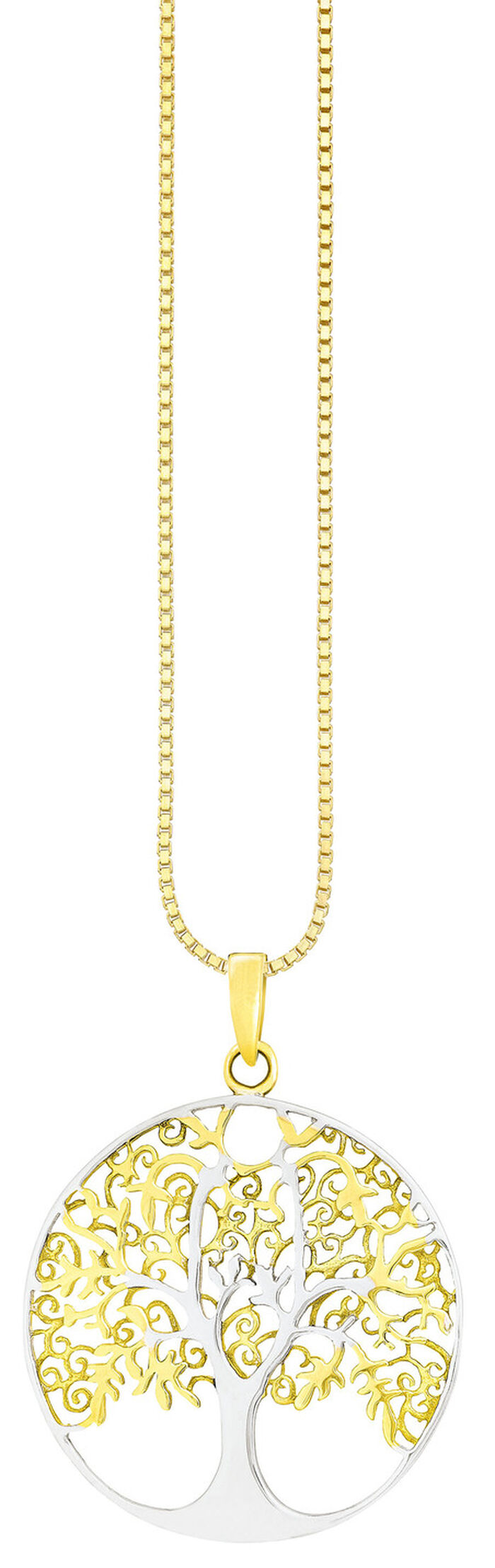 Zilveren levensboom hanger 