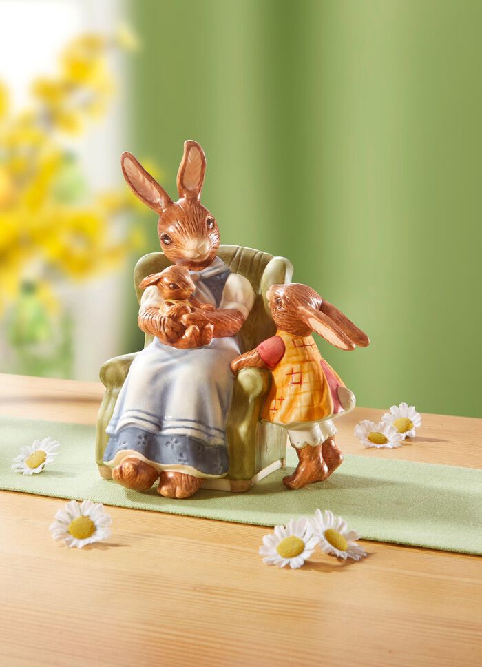 moederkonijn met kinderen 