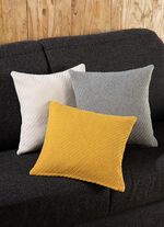 Kussenhoes met gebreide look 