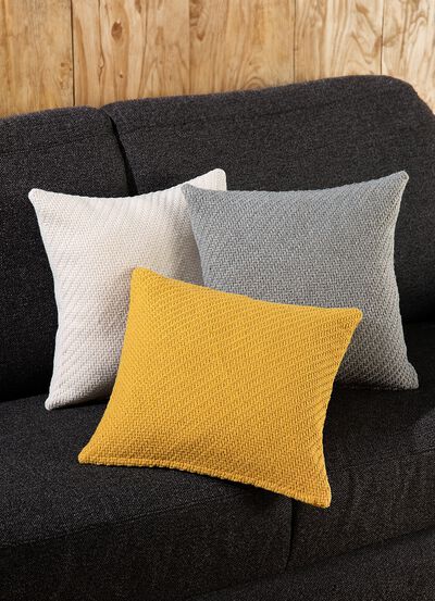 Kussenhoes met gebreide look 