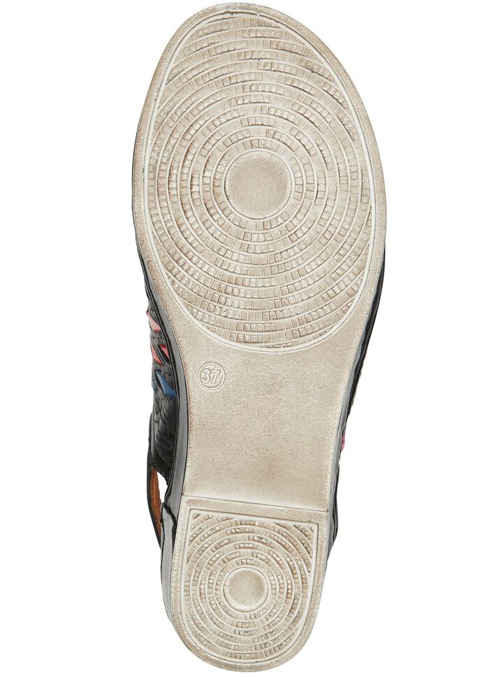 Gemini sandalen met verfijnde, kleurrijke gevlochten details ZWART