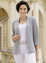 Cardigan met subtiele glittereffecten 