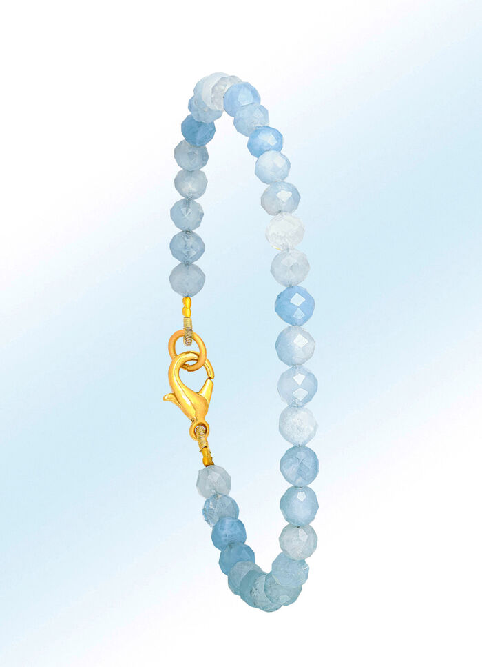 Armband met aquamarijn 