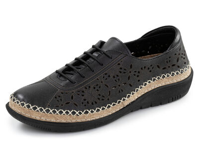 ELENA EDEN, zomerse dames veterschoen, breedte H, met uitneembaar voetbed 