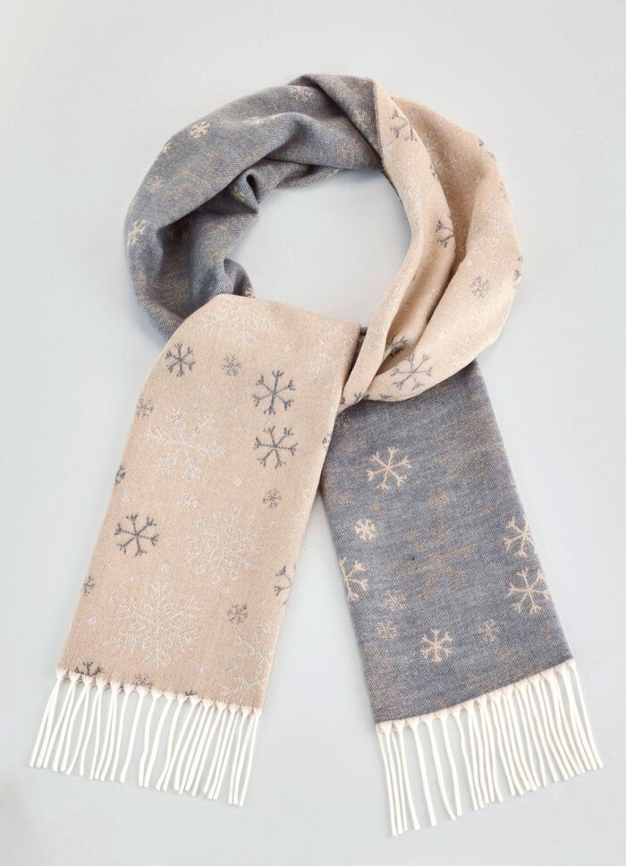 Sjaal met sneeuwvlokdesign 