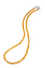 Ketting met echte citrien en magnetische sluiting 