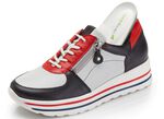 Waldl&auml;ufer, comfortabele damessneakers, breedte H, met uitneembaar voetbed BLAUW-WIT-ROOD