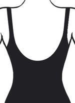 Badpak met volledig korset en peplum, tot cup E 