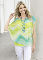 Chiffon poncho tuniek 