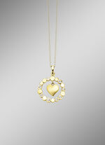 Hanger met lief hartje en zirkonia 