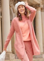 Lang vest met insteekzakken 