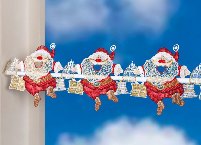 Kerstboomversiering gemaakt van Plauen-kant 