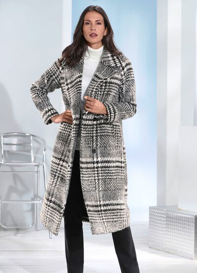 Jas met trendy Glencheck-dessin 