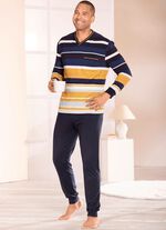 Pyjama met V-hals en omgeslagen randen 