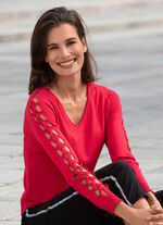 Trui in een zachte, licht glanzende kwaliteit 