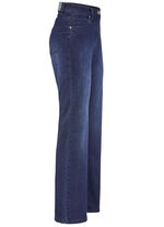 Jeans met modieuze beenwijdte DONKERBLAUW