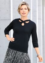 Trui met decoratieve halslijn 