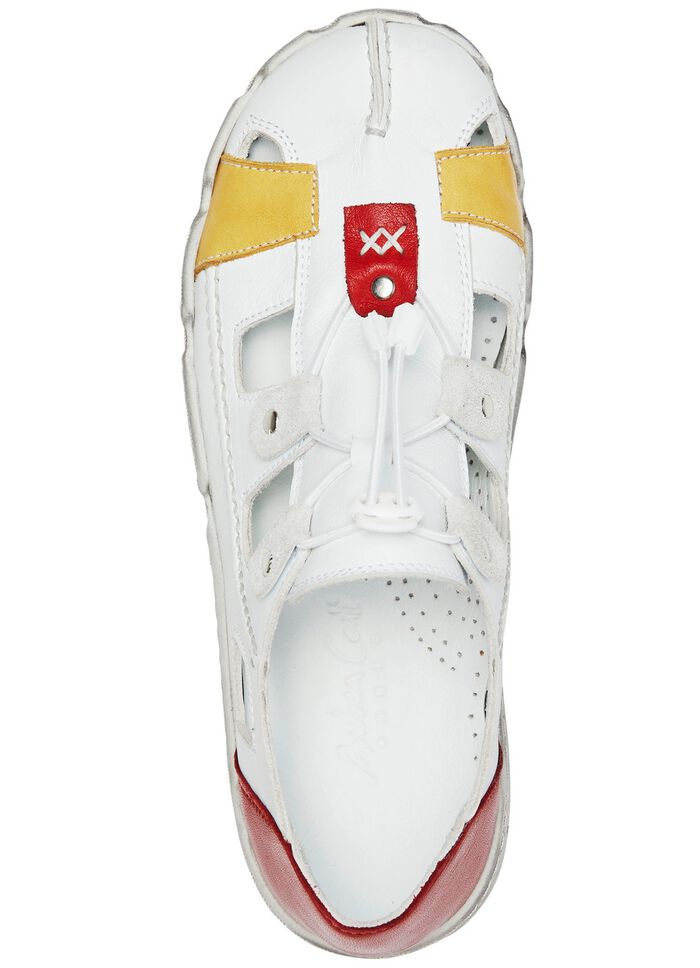 Andrea Conti pantoffels van nappaleer WIT-MULTICOLOR