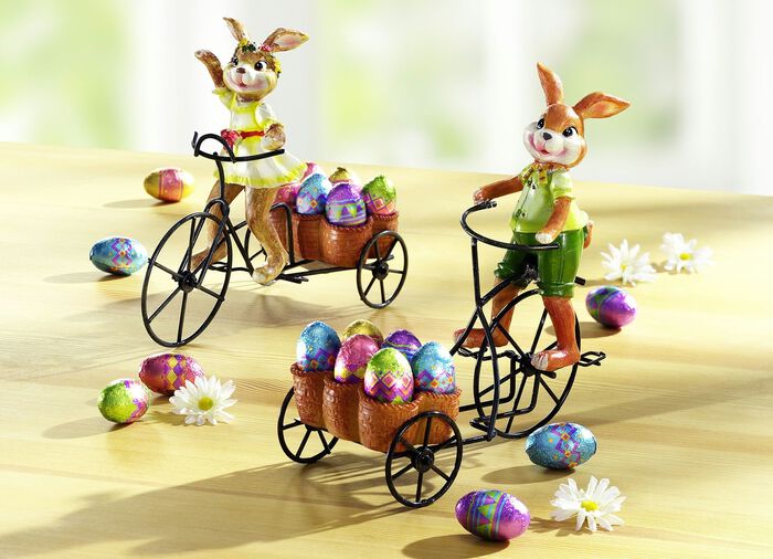 Verschillende paashazen van melkchocolade 