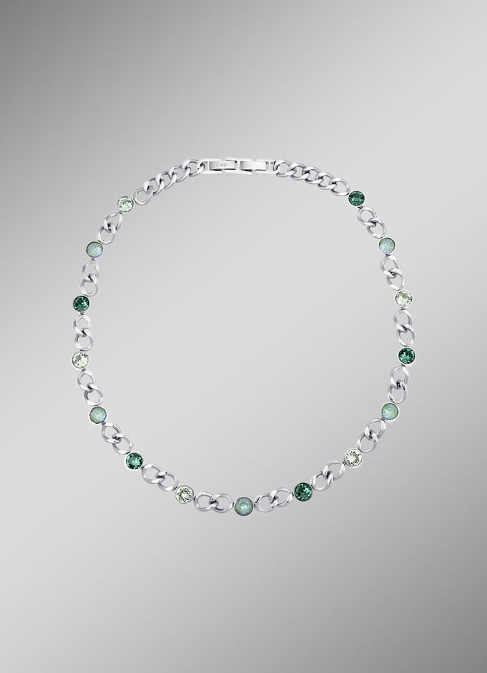 Ketting met groene kristallen 