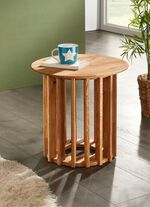 Bijzettafel gemaakt van geolied en massief eikenhout 
