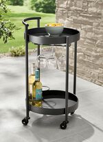 Calla serveerwagen van gepoedercoat ijzer 