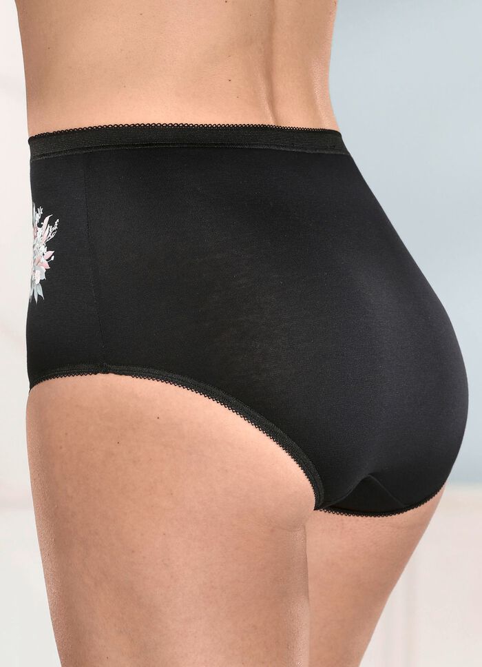 brio lingerie vierpack slips met bloemenmotief 