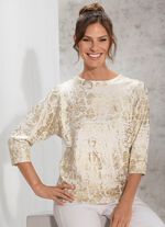 Trui met elegante gouden print 