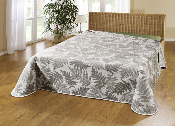 Sprei met natuurlijke bladmotieven 