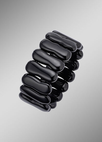 Elastische armband met onyx 