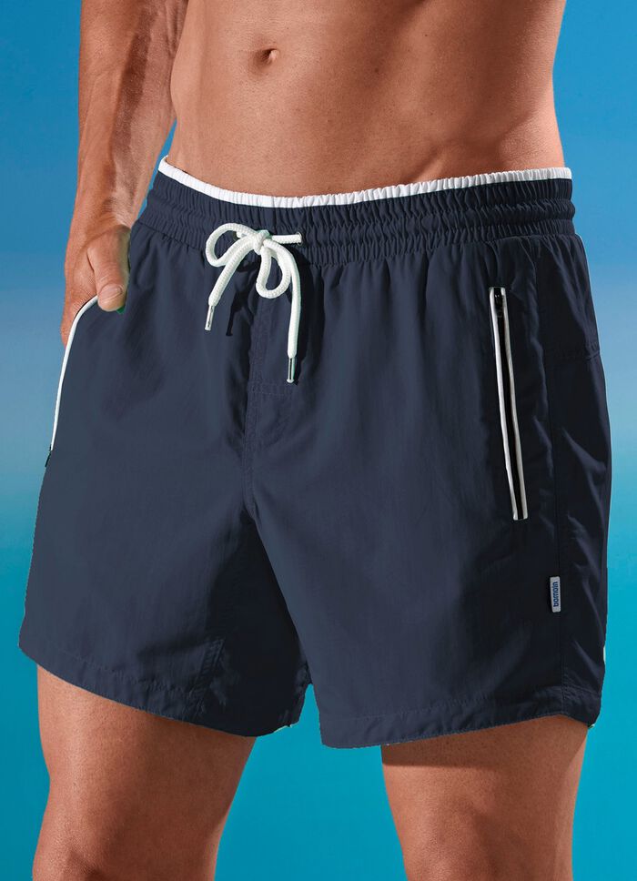 Bomain zwemshort met ritsen, microfiber NACHTBLAUW