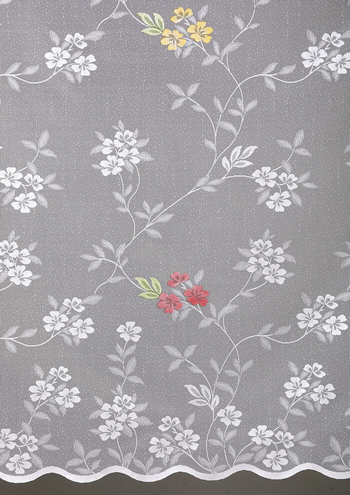 Bloemenraamrolgordijn met universeel raillint VEELKLEURIG