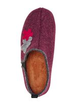 Laurina pantoffels met contrasterende gekleurde applicaties BORDEAUX